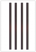 RIETJE PAPIER ZWART (87511) Ø8 MM - 21 CM