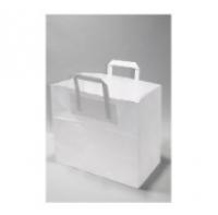 (S05003) TAS PAPIER MIDDEL WIT 26x17x25