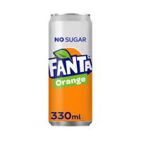 FANTA ORANGE NO SUGER SLEEK BLIK